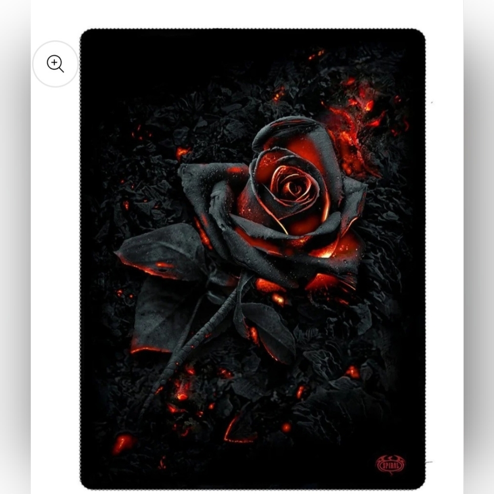NIP Spiral Brand Burnt Rose Design Large Fleece Throw 59"x79"